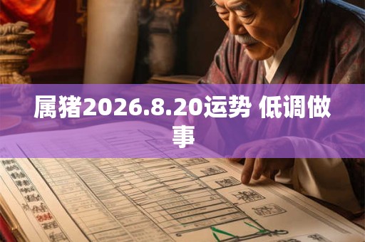 属猪2026.8.20运势 低调做事