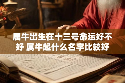 属牛出生在十三号命运好不好 属牛起什么名字比较好