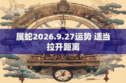 属蛇2026.9.27运势 适当拉开距离