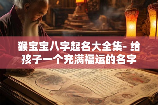 猴宝宝八字起名大全集- 给孩子一个充满福运的名字