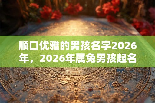 顺口优雅的男孩名字2026年，2026年属兔男孩起名宜用字
