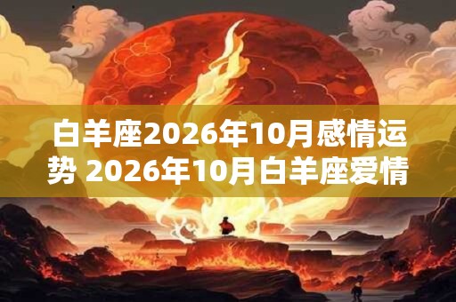 白羊座2026年10月感情运势 2026年10月白羊座爱情运程详解 白羊座2026年10月感情运势 2026年10月白羊座爱情运程详解