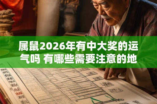 属鼠2026年有中大奖的运气吗 有哪些需要注意的地方 属鼠2026年有中大奖的运气吗 有哪些需要注意的地方