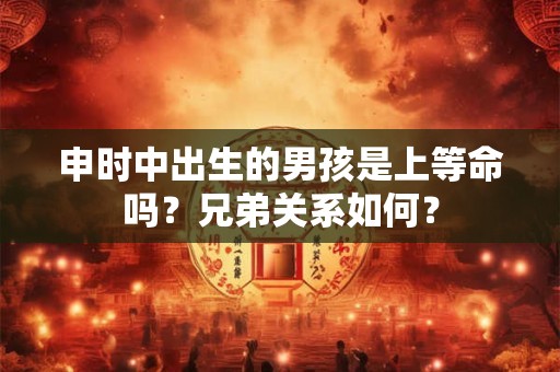 申时中出生的男孩是上等命吗?兄弟关系如何? 申时中出生的男孩是上等命吗?兄弟关系如何?