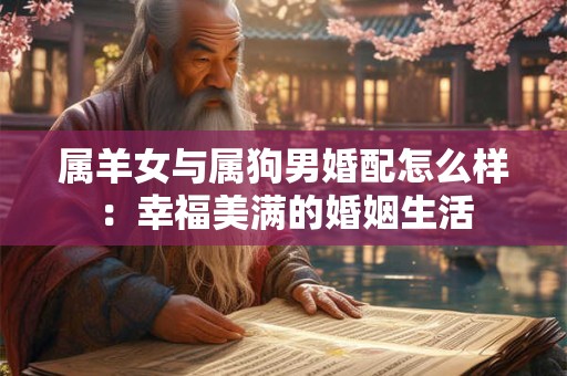 属羊女与属狗男婚配怎么样：幸福美满的婚姻生活