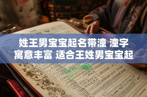 姓王男宝宝起名带潼 潼字寓意丰富 适合王姓男宝宝起名