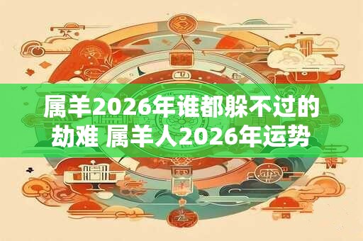 属羊2026年谁都躲不过的劫难 属羊人2026年运势