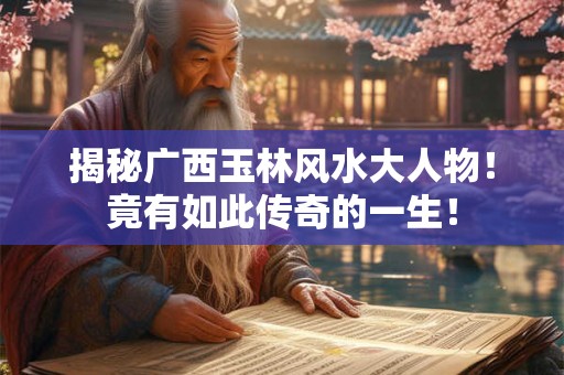 揭秘广西玉林风水大人物！竟有如此传奇的一生！