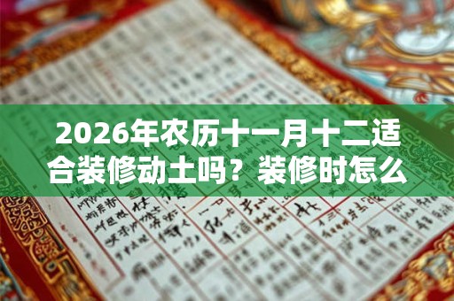 2026年农历十一月十二适合装修动土吗?装修时怎么做吉利? 2026年农历十一月十二适合装修动土吗?装修时怎么做吉利?