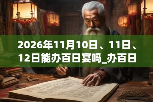2026年11月10日、11日、12日能办百日宴吗_办百日宴是吉日吗