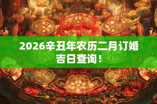 2026辛丑年农历二月订婚吉日查询！