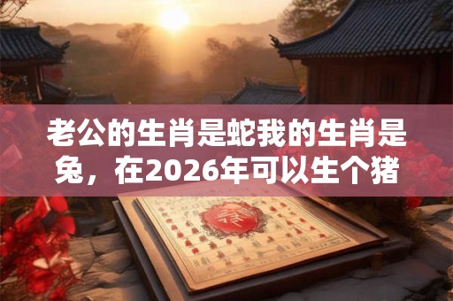 老公的生肖是蛇我的生肖是兔，在2026年可以生个猪宝宝吗？