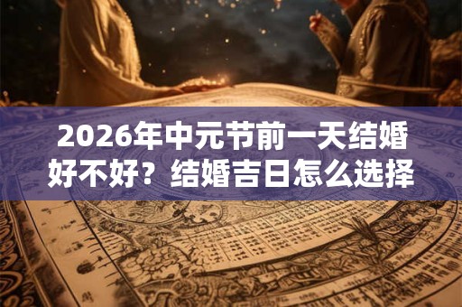 2026年中元节前一天结婚好不好？结婚吉日怎么选择？