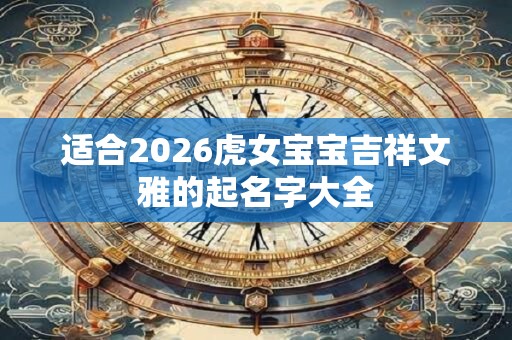 适合2026虎女宝宝吉祥文雅的起名字大全