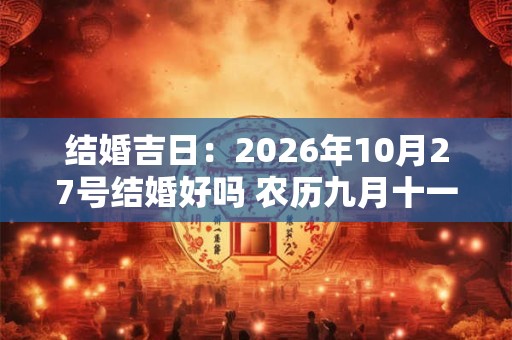 结婚吉日：2026年10月27号结婚好吗 农历九月十一日子如何