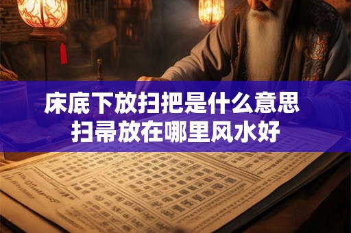 床底下放扫把是什么意思 扫帚放在哪里风水好 床底下放扫把是什么意思 扫帚放在哪里风水好