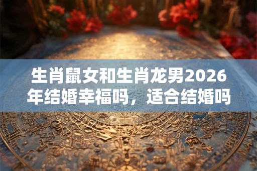 生肖鼠女和生肖龙男2026年结婚幸福吗，适合结婚吗？