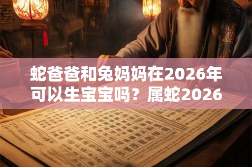 蛇爸爸和兔妈妈在2026年可以生宝宝吗？属蛇2026年运势？