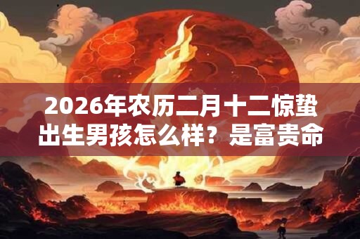 2026年农历二月十二惊蛰出生男孩怎么样?是富贵命吗? 2026年农历二月十二惊蛰出生男孩怎么样?是富贵命吗?