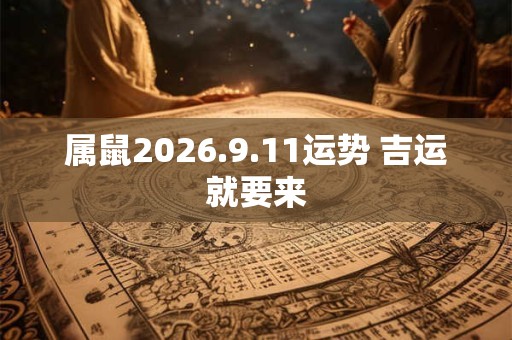 属鼠2026.9.11运势 吉运就要来 属鼠2026.9.11运势 吉运就要来