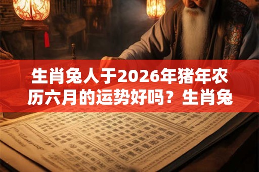 生肖兔人于2026年猪年农历六月的运势好吗?生肖兔的性格如何? 生肖兔人于2026年猪年农历六月的运势好吗?生肖兔的性格如何?