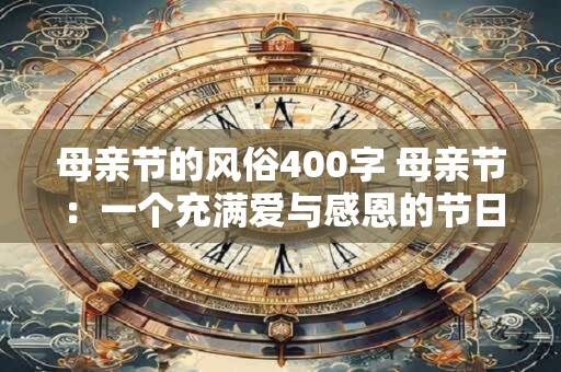 母亲节的风俗400字 母亲节：一个充满爱与感恩的节日