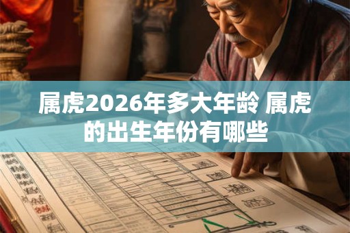 属虎2026年多大年龄 属虎的出生年份有哪些
