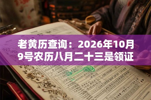 老黄历查询：2026年10月9号农历八月二十三是领证吉日吗