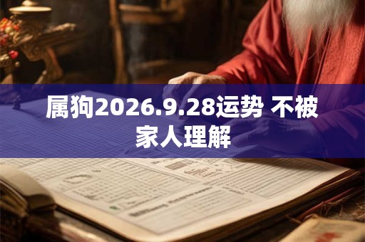 属狗2026.9.28运势 不被家人理解