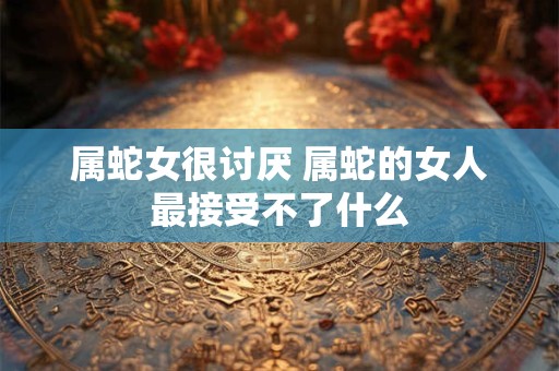 属蛇女很讨厌 属蛇的女人最接受不了什么 属蛇女很讨厌 属蛇的女人最接受不了什么