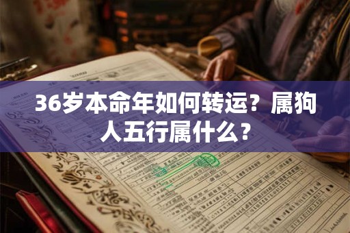 36岁本命年如何转运？属狗人五行属什么？