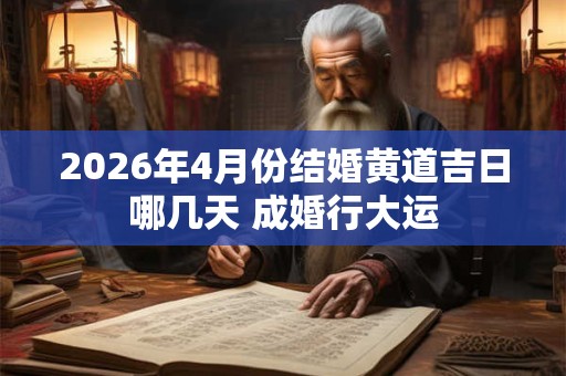 2026年4月份结婚黄道吉日哪几天 成婚行大运