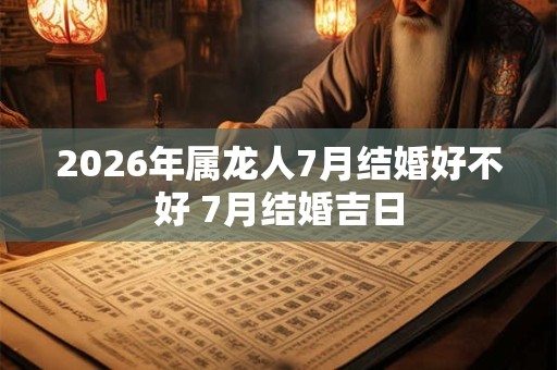 2026年属龙人7月结婚好不好 7月结婚吉日 2026年属龙人7月结婚好不好 7月结婚吉日