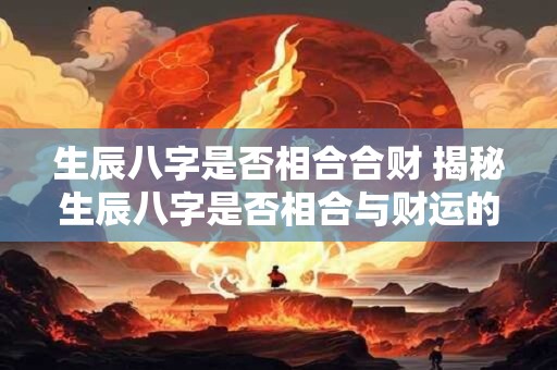 生辰八字是否相合合财 揭秘生辰八字是否相合与财运的关系