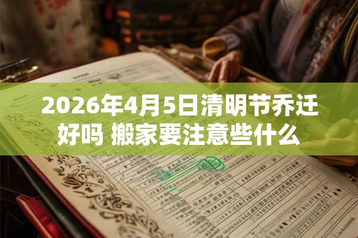2026年4月5日清明节乔迁好吗 搬家要注意些什么