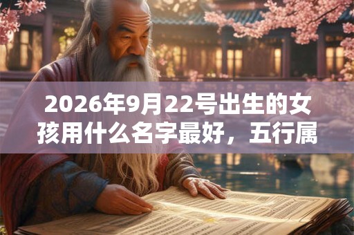 2026年9月22号出生的女孩用什么名字最好，五行属什么