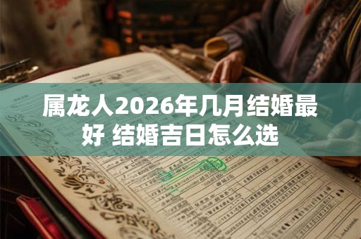 属龙人2026年几月结婚最好 结婚吉日怎么选 属龙人2026年几月结婚最好 结婚吉日怎么选