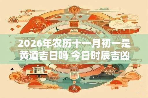 2026年农历十一月初一是黄道吉日吗 今日时辰吉凶