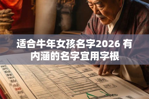 适合牛年女孩名字2026 有内涵的名字宜用字根