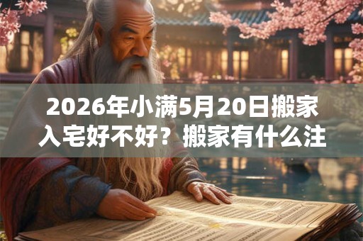 2026年小满5月20日搬家入宅好不好？搬家有什么注意事项？