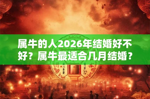 属牛的人2026年结婚好不好？属牛最适合几月结婚？