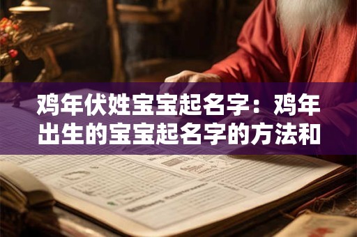 鸡年伏姓宝宝起名字：鸡年出生的宝宝起名字的方法和禁忌