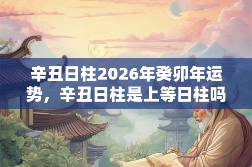 辛丑日柱2026年癸卯年运势，辛丑日柱是上等日柱吗？