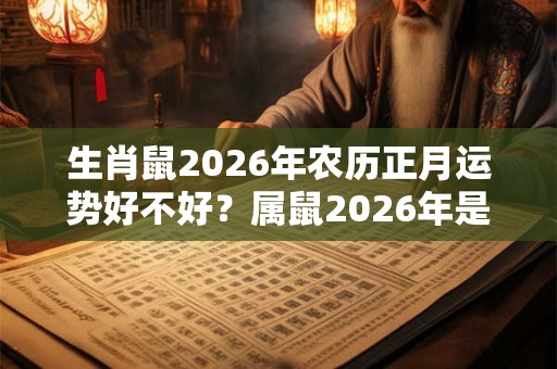 生肖鼠2026年农历正月运势好不好?属鼠2026年是本命年吗? 生肖鼠2026年农历正月运势好不好?属鼠2026年是本命年吗?