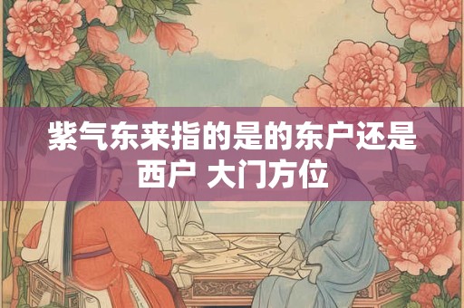紫气东来指的是的东户还是西户 大门方位 紫气东来指的是的东户还是西户 大门方位