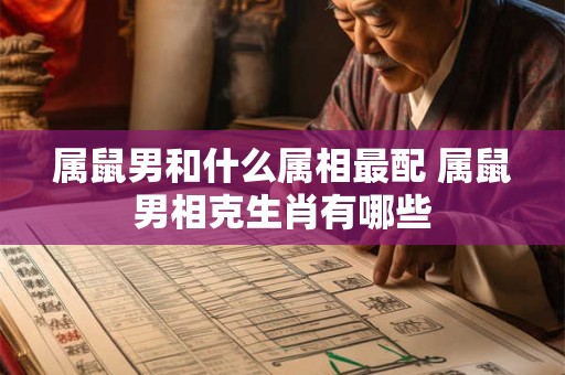 属鼠男和什么属相最配 属鼠男相克生肖有哪些