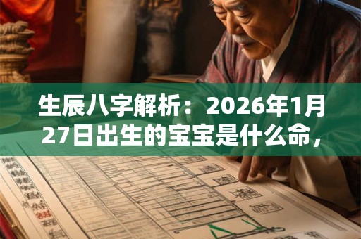 生辰八字解析:2026年1月27日出生的宝宝是什么命,五行缺什么 生辰八字解析:2026年1月27日出生的宝宝是什么命,五行缺什么