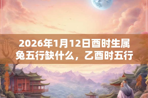 2026年1月12日酉时生属兔五行缺什么,乙酉时五行缺什么 2026年1月12日酉时生属兔五行缺什么,乙酉时五行缺什么