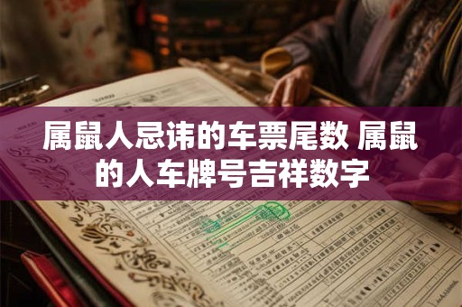 属鼠人忌讳的车票尾数 属鼠的人车牌号吉祥数字