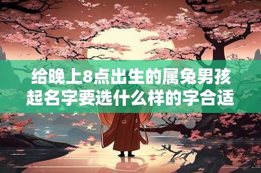 给晚上8点出生的属兔男孩起名字要选什么样的字合适 给晚上8点出生的属兔男孩起名字要选什么样的字合适